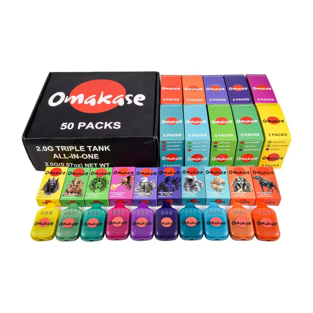 স্ক্রীন ডিসপোজেবল ভ্যাপ পেন সহ খালি Omakase 2g